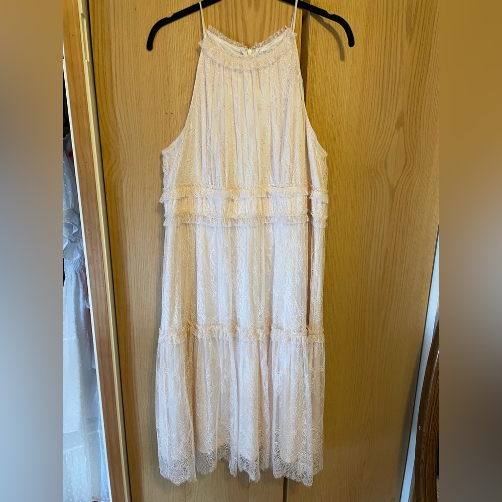Size 16 - Calvin Klein - Soft Pink Midi Formal Dress